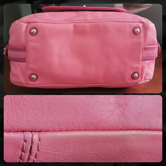 Coach 13382 Bonnie Satchel Pink Colorblock Leather Shoulder Bag Y2K - Picture 8 of 16